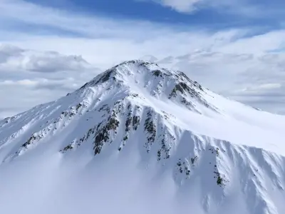 Snow Mountain 06 Low-poly 3D model