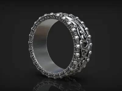 Memento Mori Baroque Skull Head Pattern Brutal Band 3D print model