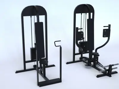 Massive Gym Equipment Collection 3D model
