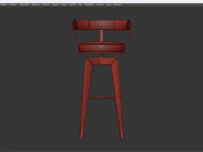BAR CHEAIR GILMOR Low-poly 3D model