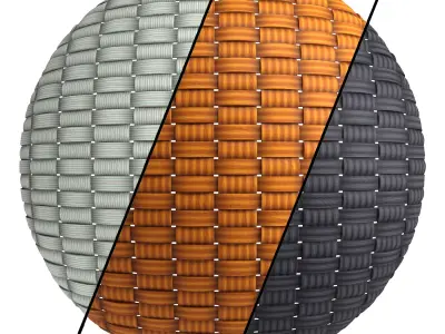 Wicker materials 14- PBR 4k by Sbsar Texture