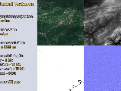 Baishan China City Landscape 3D Model 3D model