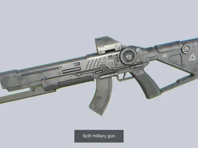 Scifi military gun 3D Model Pack