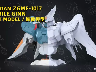 GUNDAM BUST ZGMF-1017 Moblie GINN 3D print model 3D print model