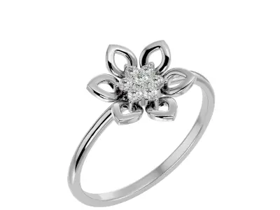 Light Minimalist Diamond Ring 3D print model 42