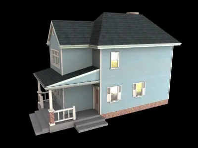 house Low-poly 3D model 22