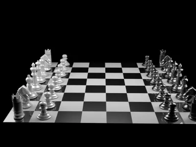 Chess Model Low Poly board Low-poly 3D model
