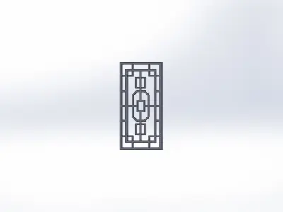 Set of Chinese window 20 PCS 3D print model
