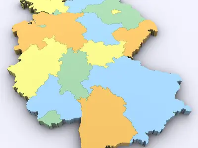 Map of Germany 3D model