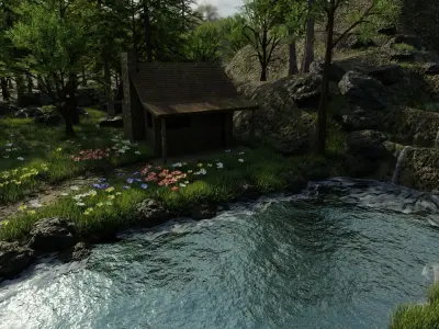 Abandoned House Scene 3D model