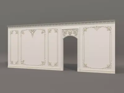 Wall Molding in Classic French style 44 3D model