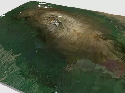 Volcano Kilimanjaro Tanzania Africa 3D model