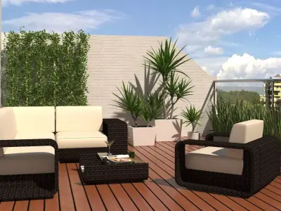 modern terrace 3D model