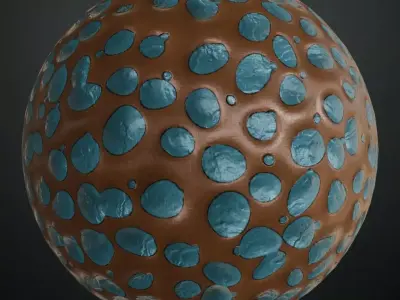 Vein Brass Metallic Decor PBR Seamless Texture