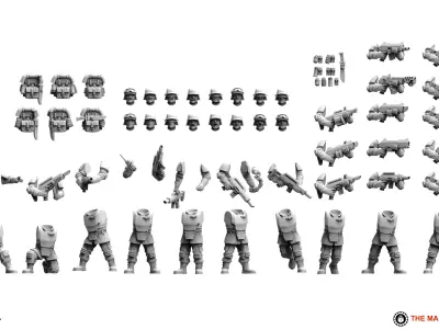 Universal Guard - Infantry Builder 3D print model