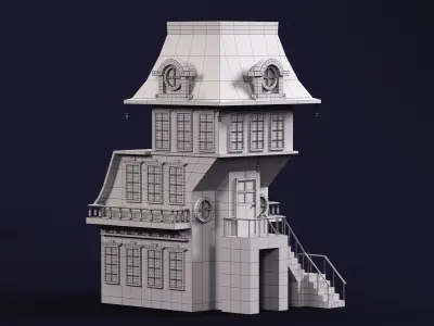 Cartoon house  3D model