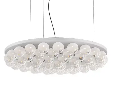 Untitled pendant light with glass balls hanging from it 3D model
