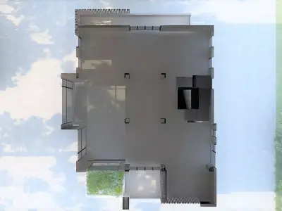 Flat Roof House Concept 3D model