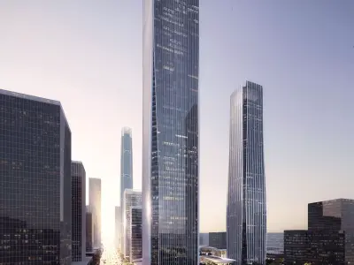 Modern Skyscraper Business District 3D model