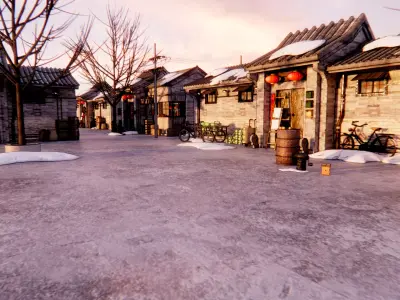 Traditional Chinese Streets in Beijing 3D model