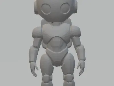 Cyberpunk-Style Robot Companion 3D model