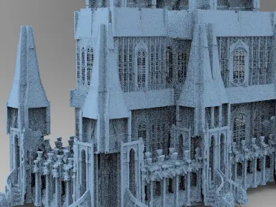 Dark Magic Fort architecture Tower large 2 Forts 3D model