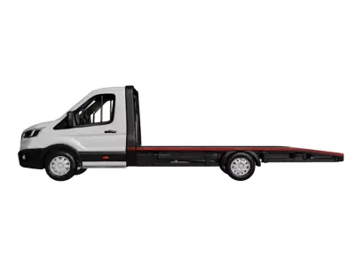 Modern Generic Flatbed Truck Contemporary Utility Transport 04 3D model