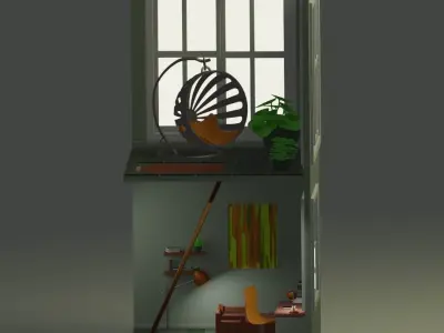 Isometric room Free 3D model