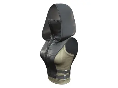 Hooded Mask Sleeveless Rebellion Top Low-poly 3D model