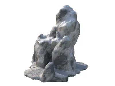 snow cliff   Low-poly 3D model