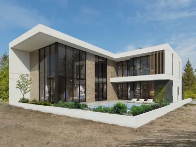 Modern Townhouses 023 3D model