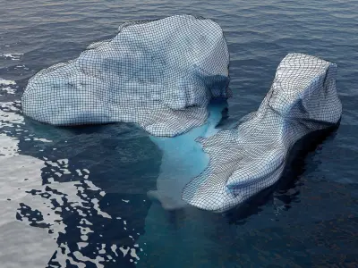 Iceberg pack  Low-poly 3D model