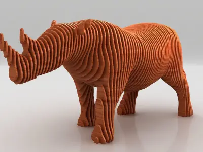 Rhinoceros Parametric Model  3D model