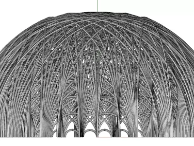 Parametric Dome Structure Architectural Pavilion 3D Model 3D model