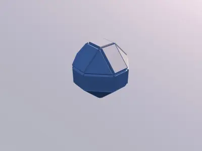 Sci Fi Object No7 - Pyramid Sphere Torus 2019 Low Poly 3D model
