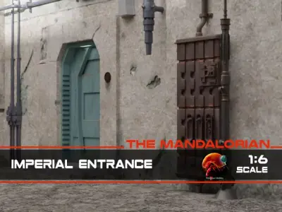 The Mandalorian - The Imperial Entrance 1-6 scale 3D print model