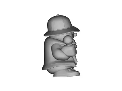 Hip-Hop Money Character Figurine High Detail Cartoon 3D Model 3D print model