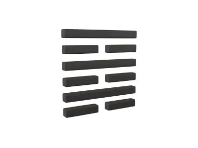 I Ching Hexagrams 64 wei ji v1 001 Low-poly 3D model