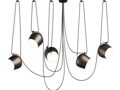 727153 Omega Lightstar chandelier hanging 3D model