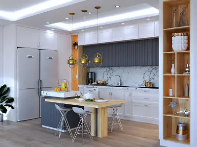 neo classic kitchen 2018  3D model