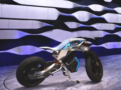  Yamaha MOTOROiD 2 Motorcycle Rigged for Cinema 4D 