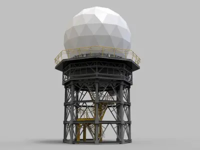 Sci fi antenna 2 3D model