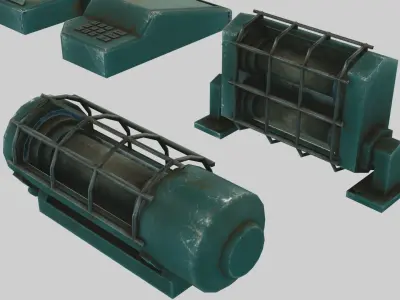 Low Poly PBR Miscellaneous Sci Fi Asset Pack Low-poly 3D model