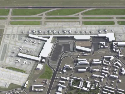 Urumqi - Airport - URC Low-poly 3D model