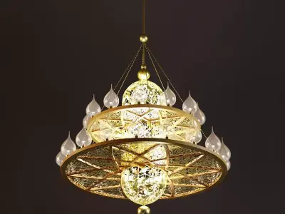 Oriental ceiling lamp 3D model
