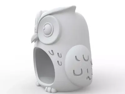 Owl Candle Holder 3D Print Model 3D print model