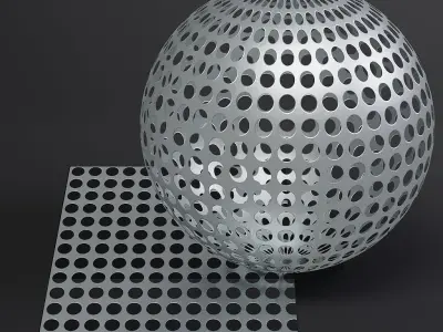 Metal vol09 Perforated 8K Seamless PBR Materials Texture