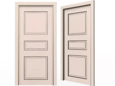 Carved Door Classic 06 Low-poly 3D model