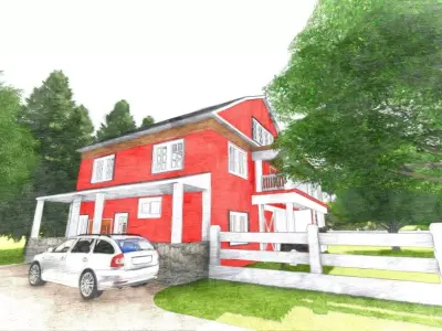 Barnyard style house 3D model