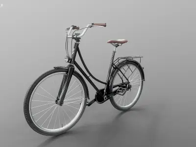  Realistic 3D Model of Dutch City Bicycle PBR Textured 